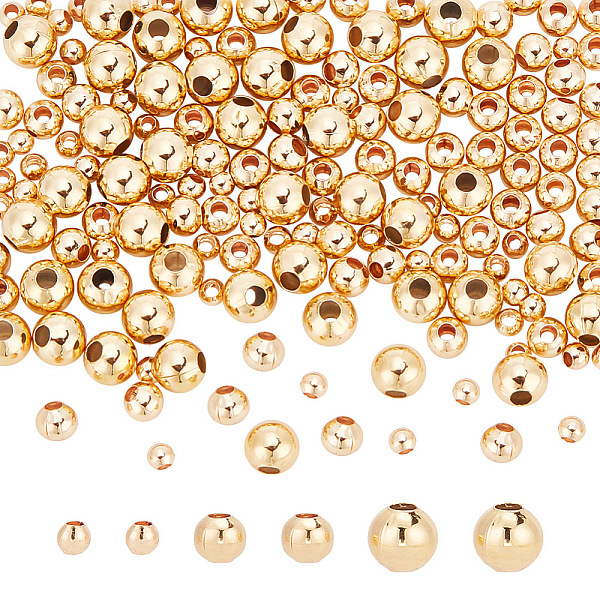 

PandaHall ARRICRAFT 3 Styles Brass Round Spacer Beads, Real 18K Gold Plated, 2~4mm, Hole: 1~1.5mm Brass Round
