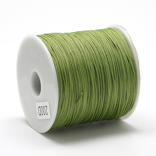 

PandaHall Polyester Cords, Olive Drab, 0.8mm, about 131.23~142.16 yards(120~130m)/roll Polyester Green