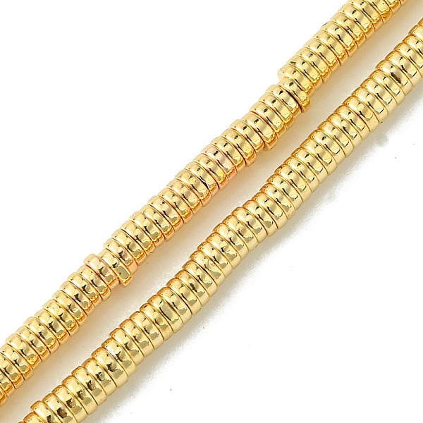 

PandaHall Electroplated Synthetic Non-Magnetic Hematite Beads Strands, Disc, Heishi Beads, Light Gold Plated, 3x1mm, Hole: 1mm, about...
