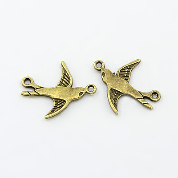 

PandaHall Tibetan Style Links connectors, Cadmium Free & Nickel Free & Lead Free, Bird, Antique Bronze, 17x20x2mm, Hole: 2mm Alloy Bird