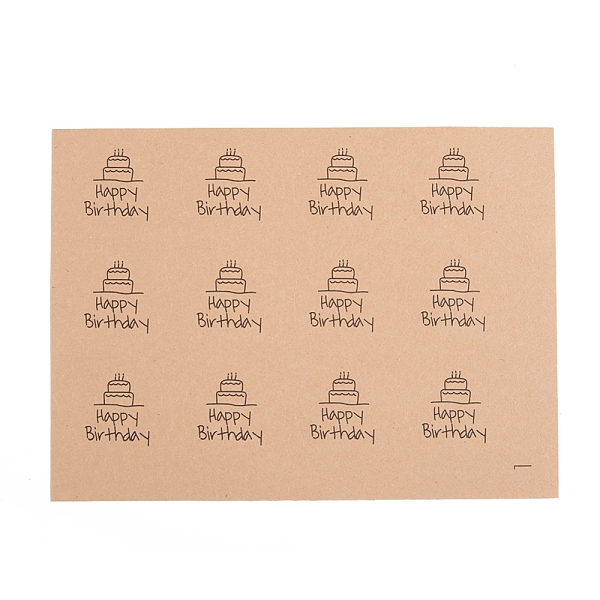 

PandaHall Self-Adhesive Kraft Paper Gift Tag Stickers, for Presents, Packaging Bags, Word Happy Birthday, BurlyWood, Sticker: 30mm, 1..., Orange