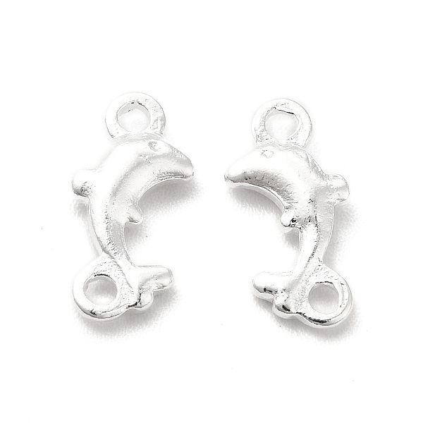 

PandaHall Brass Connector Charms, Cadmium Free & Lead Free, Long-Lasting Plated, Dolphin Links, 925 Sterling Silver Plated, 12x6x2mm, Hole...