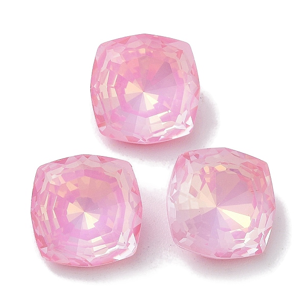 

PandaHall Glass Rhinestone Cabochons, Point Back & Back Plated, Faceted, Square, Light Rose, 10x10x5mm Glass Rhinestone Square Pink