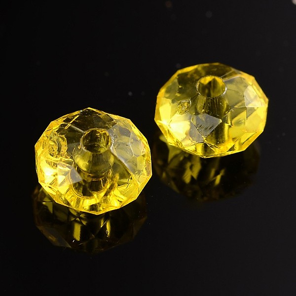 PandaHall Transparent Acrylic Beads, Faceted Rondelle, Orange, about 8mm in diameter, 5mm thick, hole: 1.5mm, about 2272pcs/500g Acrylic... PandaHall Transparent Acrylic Beads, Faceted Rondelle, Orange, about 8mm in diameter, 5mm thick, hole: 1.5mm, about 2272pcs/500g Acrylic...
