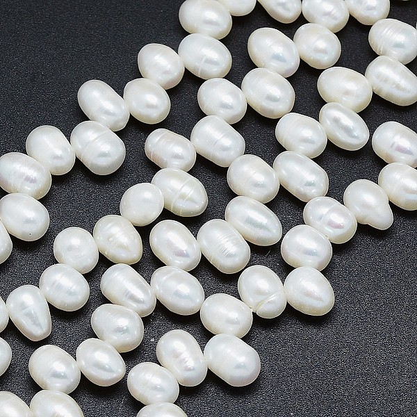 

PandaHall Natural Cultured Freshwater Pearl Beads Strands, Potato, White, 7~11x7~8mm, Hole: 0.8mm, about 59pcs/strand, 14.7 inch(36cm) Pearl...