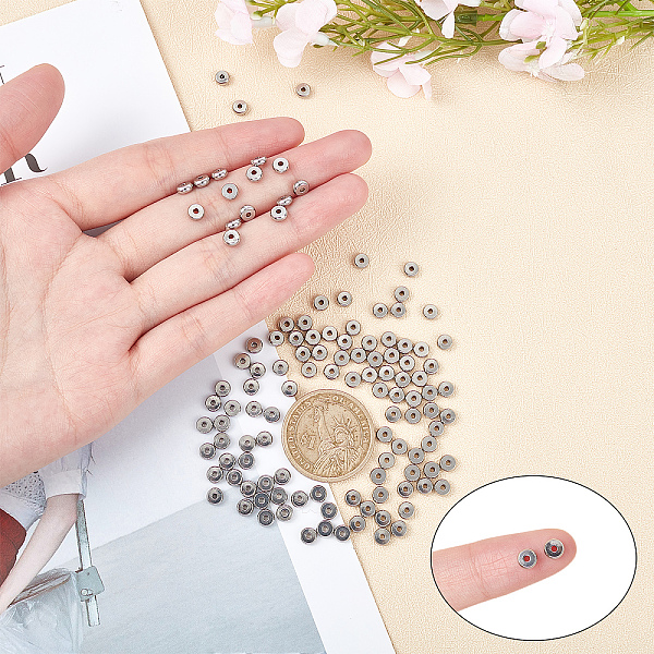 

PandaHall UNICRAFTALE about 120pcs 1.5mm Flat Round Spacer Beads 5mm Diameter Stainless Steel Beads Bead Spacers Metal Bead Smooth Beads for...