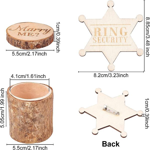 Fingerinspire Sternring Sicherheitswortabzeichen