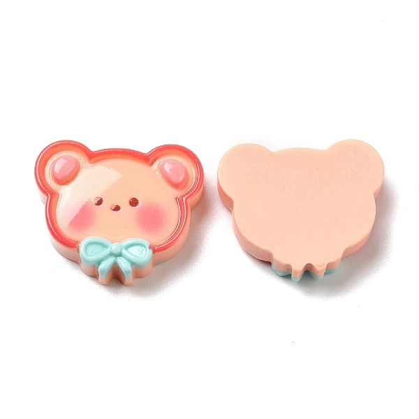 

PandaHall Cute Cartoon Animal Opaque Resin Cabochons, Bear, 21x25.5x7mm Resin Bear