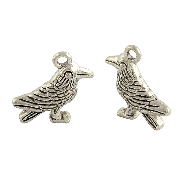 

PandaHall Tibetan Style Alloy Bird Pendants, Cadmium Free & Lead Free, Antique Silver, 18x19x5.5mm, Hole: 2mm Alloy Bird
