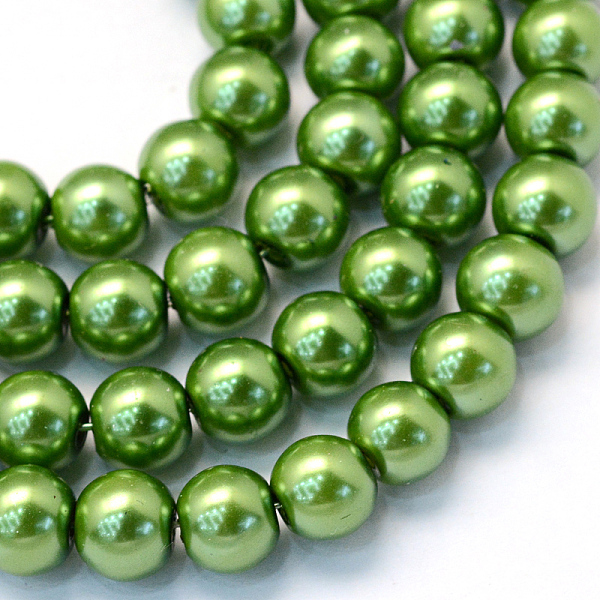 

PandaHall Baking Painted Pearlized Glass Pearl Round Bead Strands, Green, 10~11mm, Hole: 1.5mm, about 80~85pcs/strand, 31.4 inch1.5mm Glass...
