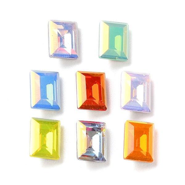 

PandaHall Glass Rhinestone Cabochons, Faceted, Pointed Back & Back Plated, Rectangle, Mixed Color, 8x6x3mm Glass Rhinestone Rectangle..., Multicolor