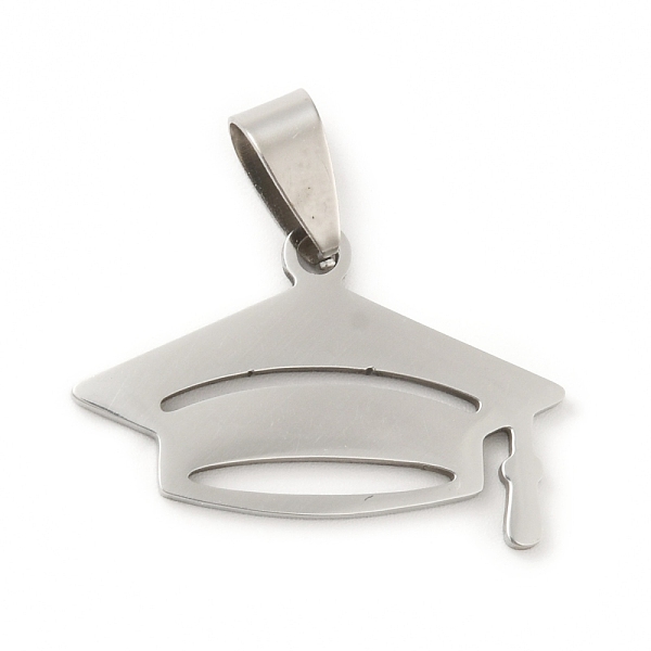 

PandaHall 201 Stainless Steel Pendants, Doctorial Hat, Stainless Steel Color, 23x28x1.5mm, Hole: 8x4mm 201 Stainless Steel Hat