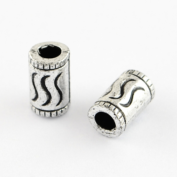 

PandaHall Vintage Acrylic Bead, Column, Antique Silver Plated, 10x6mm, Hole: 3mm, about 2600pcs/500g Acrylic Column