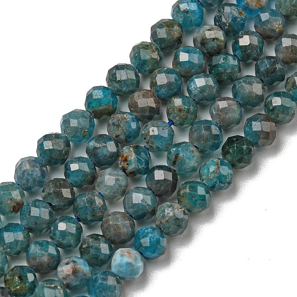 

PandaHall Natural Apatite Beads Strands, Faceted, Round, 4mm, Hole: 1mm, about 95pcs/strand, 15.35 inch(39cm) Apatite Round