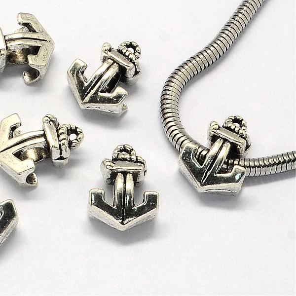 

PandaHall Alloy European Beads, Large Hole Beads, Anchor, Antique Silver, 16x11.5x7mm, Hole: 5mm Alloy Anchor & Helm