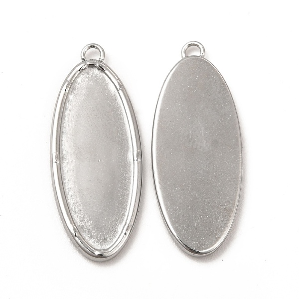 

PandaHall 304 Stainless Steel Pendant Cabochons Settings, Oval, Stainless Steel Color, Tray: 26x10mm, 30.5x12x2mm, Hole: 1.5mm 304 Stainless...