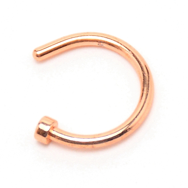 

PandaHall Nose Ring Hoop, 316L Surgical Stainless Steel Piercing Body Jewelry for Her, Sandy Brown, 10x9x2mm, Pin: 1mm 316L Surgical...