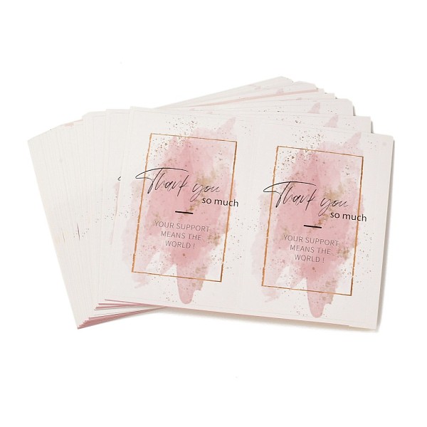 

PandaHall Coated Paper Sealing Stickers, Rectangle with Word Pattern, for Gift Packaging Sealing Tape, Word, 109x86x0.2mm, Sticker: 80x50mm..., White