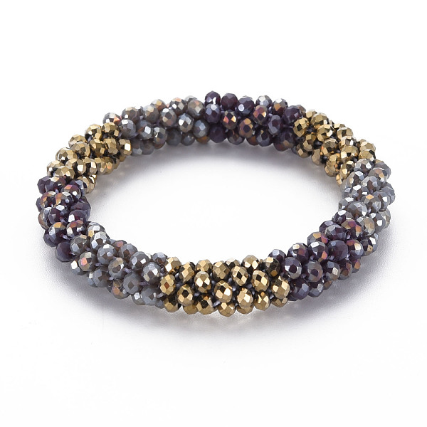 

PandaHall Crochet Glass Beads Braided Stretch Bracelet, Women's Nepel Handmade Jewelry, Dark Goldenrod, Inner Diameter: 1-5/8 inch(4.2cm)...