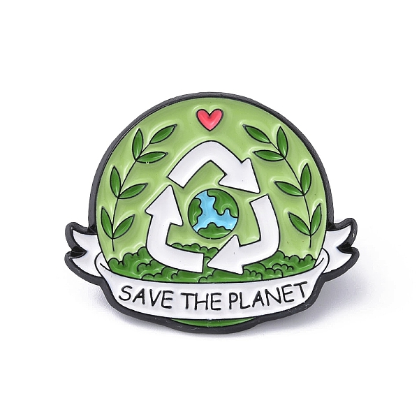

PandaHall Black Alloy Brooches, Enamel Pins, Environmental Protection Theme, Leaf, 25x30x1.3mm Alloy+Enamel Leaf