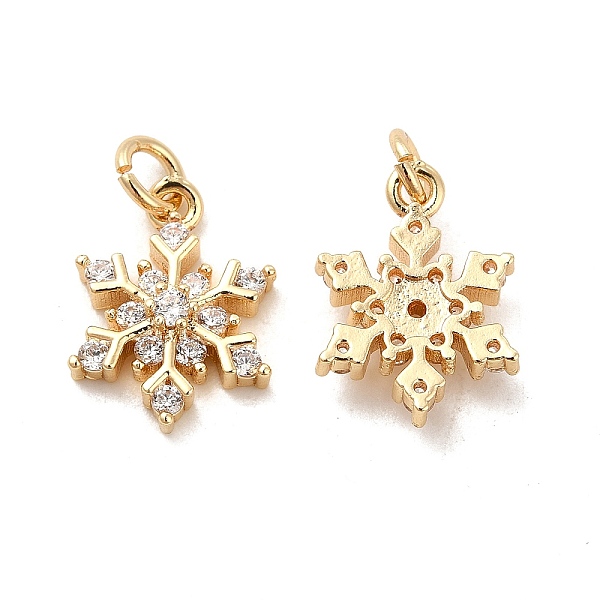 

PandaHall Rack Plating Brass Micro Pave Cubic Zirconia Charms, Long-Lasting Plated, Cadmium Free & Lead Free, with Jump Ring, Snowflake..., Clear