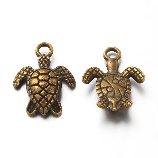 

PandaHall Alloy Charms, Cadmium Free & Nickel Free & Lead Free, Turtle, Antique Bronze, 16x13x3mm, Hole: 1mm Alloy Tortoise