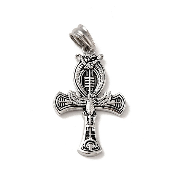

PandaHall Tibetan Style 304 Stainless Steel Pendants, Cross Charms, Antique Silver, 33.5x21x3mm, Hole: 5x7mm 304 Stainless Steel Cross