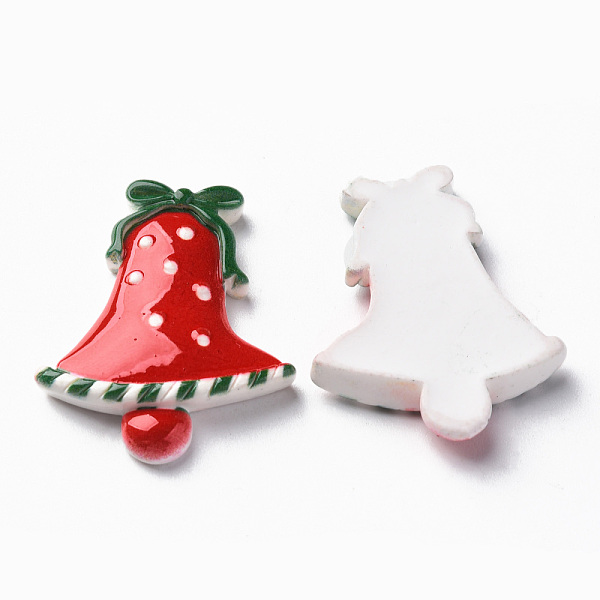 

PandaHall Opaque Resin Cabochons, Christmas Style, Jingling Bell, Red, 35x28x5mm Resin Bell Red