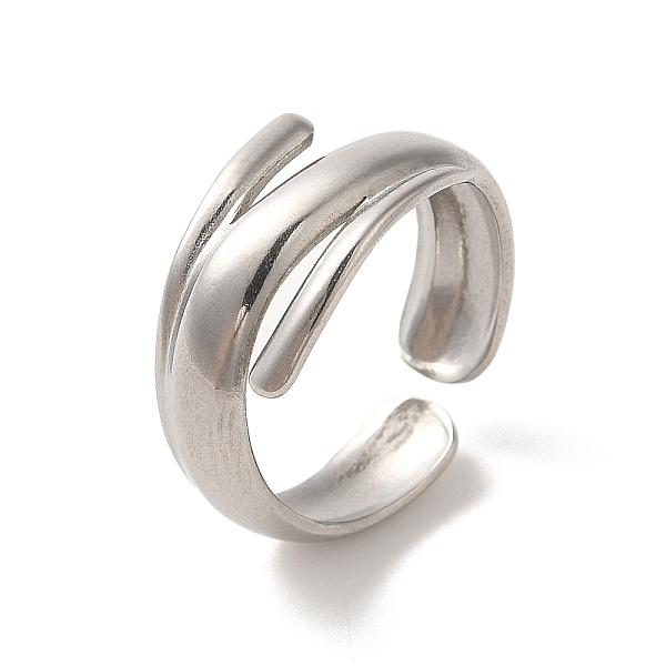 

PandaHall 304 Stainless Steel Open Cuff Ring, Stainless Steel Color, Inner Diameter: 17mm 304 Stainless Steel Ring