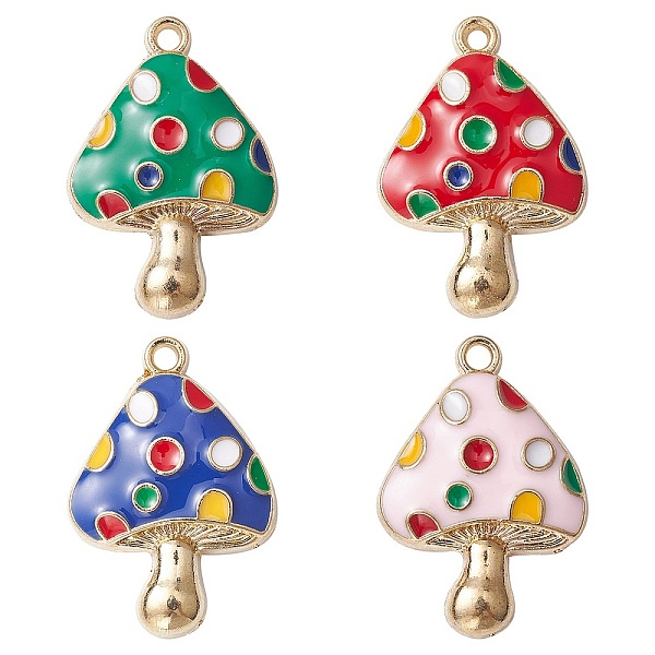 

PandaHall 8Pcs 4 Colors Autumn Theme Rack Plating Alloy Enamel Pendants, Cadmium Free & Nickel Free & Lead Free, Light Gold, Mushroom, Mixed..., Multicolor