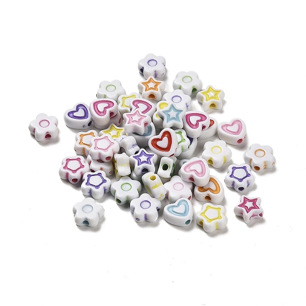 

PandaHall Acrylic Beads, Craft Style, Star, Mixed Color, 8~8.5x8.5~9x4mm, Hole: 1.8mm, about 2400pcs/500g Acrylic Star Multicolor