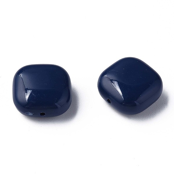 

PandaHall Opaque Acrylic Beads, Square, Prussian Blue, 15x15x7.5mm, Hole: 1.2mm, about 375pcs/500g Acrylic Square