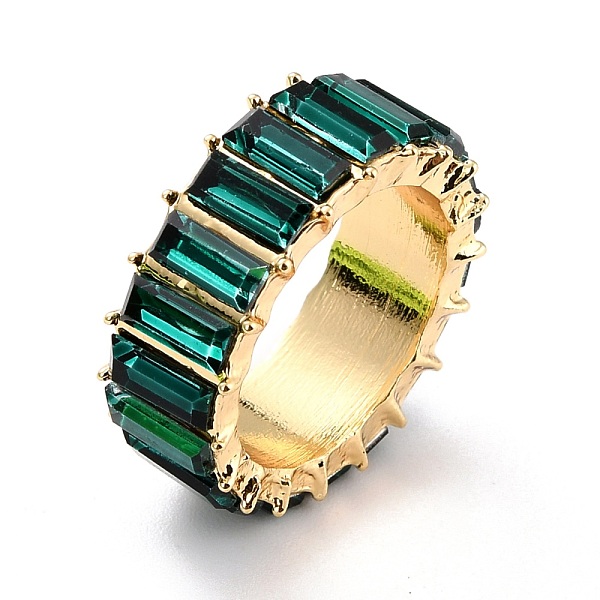

PandaHall All-Around Sparkling Rhinestones Finger Ring, Flat Finger Ring for Women, Light Gold, Dark Slate Gray, US Size 7 3/4(17.9mm)..., Green