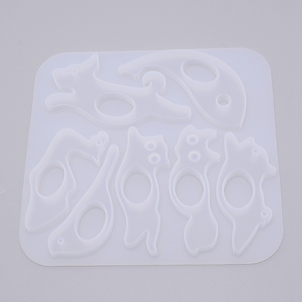 

PandaHall Thumb Ring Page Holder Silicone Molds, Thumb Bookmark Epoxy Resin Casting Mold, DIY Reading Accessories Gifts for Readers, Book..., White