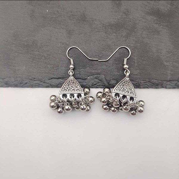 

PandaHall Retro Alloy Teardrop Bell Dangle Earrings for Women Alloy