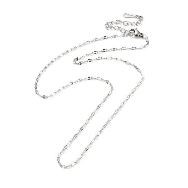 

PandaHall 304 Stainless Steel Dapped Chain Necklace for Men Women, Stainless Steel Color, 15.51 inch(39.4cm) 304 Stainless Steel
