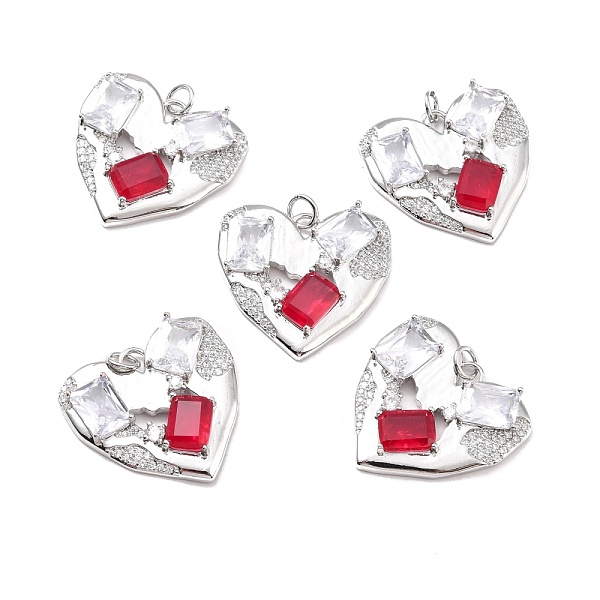 

PandaHall Eco-Friendly Brass Micro Pave Cubic Zirconia with Glass Pendants, Long-Lasting Plated, Lead Free & Cadmium Free & Nickel Free..., Multicolor