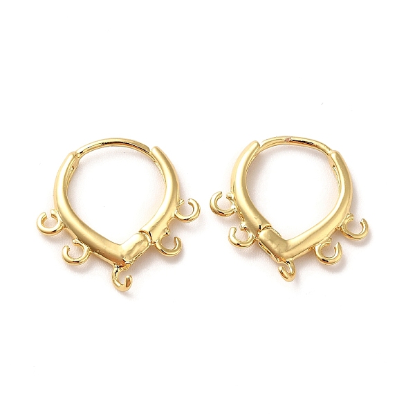 

PandaHall Brass Hoop Earring Findings, with Horizontal Loops, Teardrop, Real 18K Gold Plated, 17.5x18x2.5mm, Hole: 1.2mm, Pin: 0.8mm...