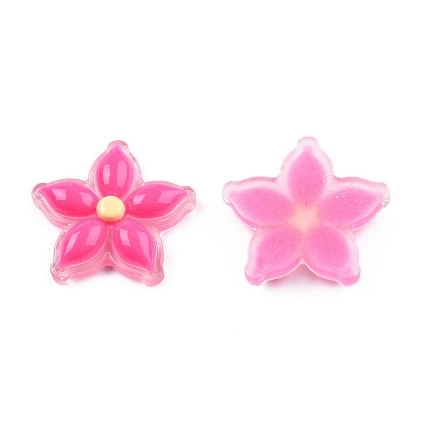 

PandaHall Transparent Resin Enamel Cabochons, Flower, Hot Pink, 23x23.5x5.5mm Resin Flower