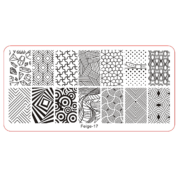 

PandaHall Stainless Steel Nail Art Templates Stamping Plate Set, Nail Image Templates, Rectangle Manicure Template Kit, Geometric Pattern...
