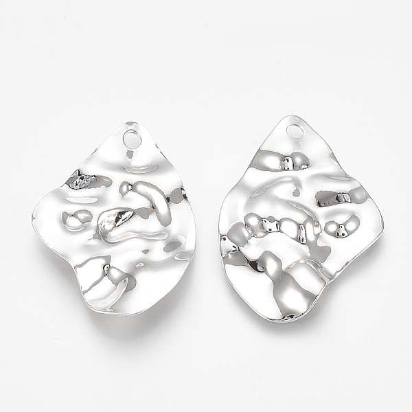 

PandaHall Brass Pendants, Polygon, Nickel Free, Real Platinum Plated, 37x26x1mm, Hole: 2mm Brass Polygon