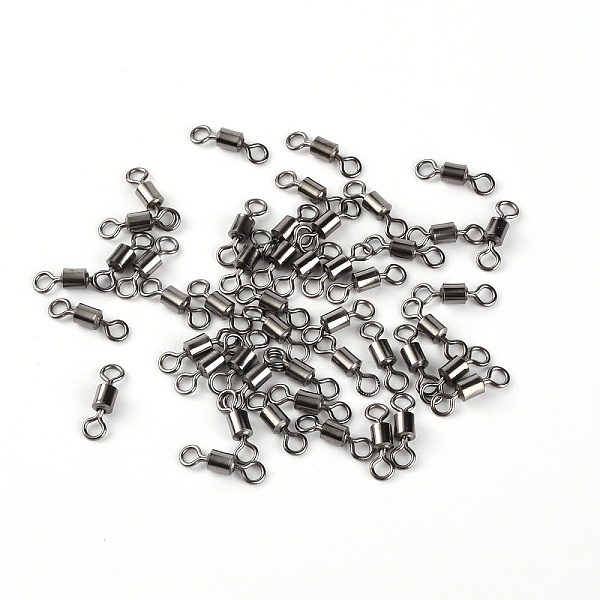 

PandaHall Brass Fishing Rolling Bearing Connector, Rolling Barrel Fishing, Fishing Swivels Tackle Accessories, Gunmetal, 8mm, 100pcs/bag...
