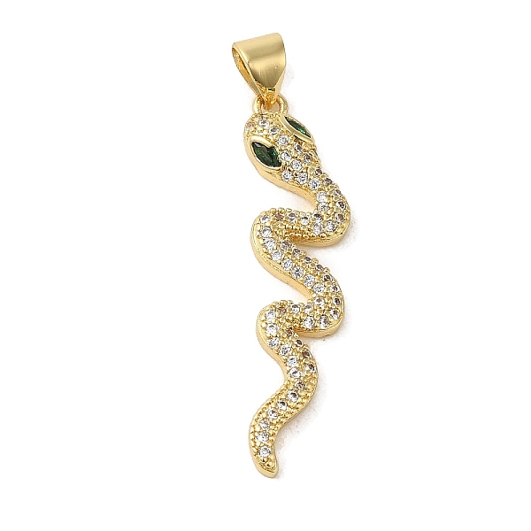 

PandaHall Brass Micro Pave Cubic Zirconia Pendant, Real 18K Gold Plated, Snake, 34x9x3.5mm, Hole: 5x3.5mm Brass+Cubic Zirconia Snake Clear