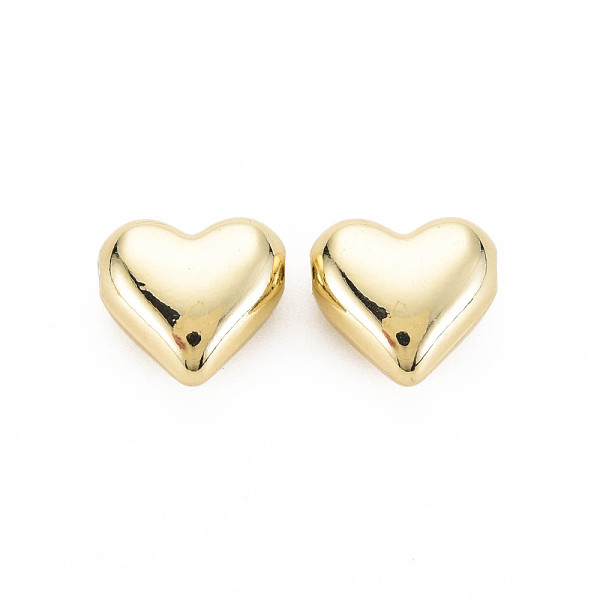 

PandaHall Rack Plating Alloy Beads, Cadmium Free & Nickel Free & Lead Free, Heart, Light Gold, 15x16x8.5mm, Hole: 1.8mm Alloy Heart