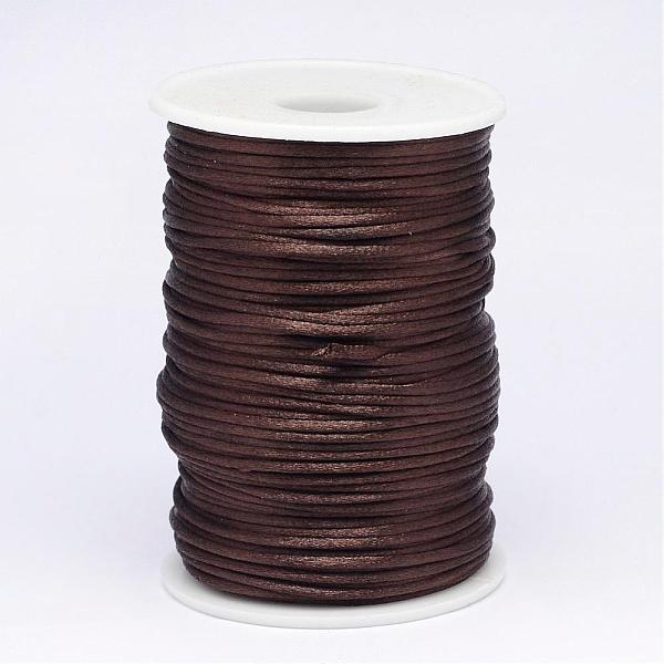 

PandaHall Polyester Cord, Satin Rattail Cord, for Beading Jewelry Making, Chinese Knotting, Coconut Brown, 2mm, about 100yards/roll...
