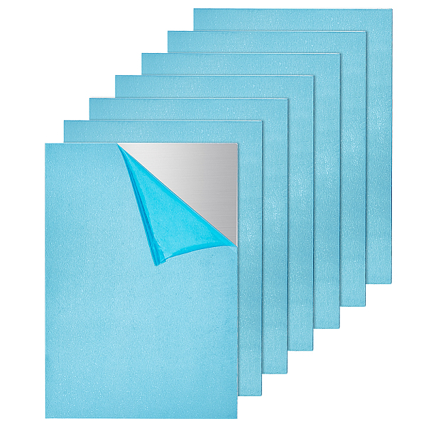 

PandaHall BENECREAT 7PCS 7.1x5.1 inch Aluminium Metal Sheet, Rectangle Heavy Duty Metal Aluminum Sheet Plate with Protective Film for...