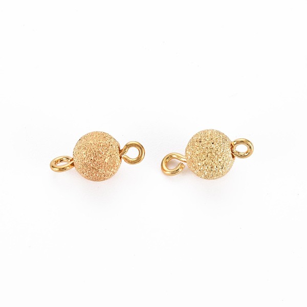 

PandaHall Brass Connector Charms, Nickel Free, Round, Real 18K Gold Plated, 11.5x6mm, Hole: 1.4mm Brass Round