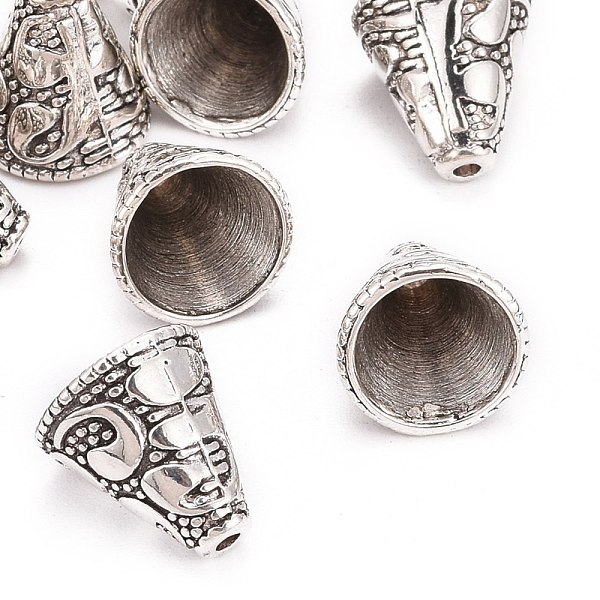 

PandaHall Tibetan Style Cone Alloy Bead Caps, Antique Silver, 13x12mm, Hole: 2~10mm Alloy