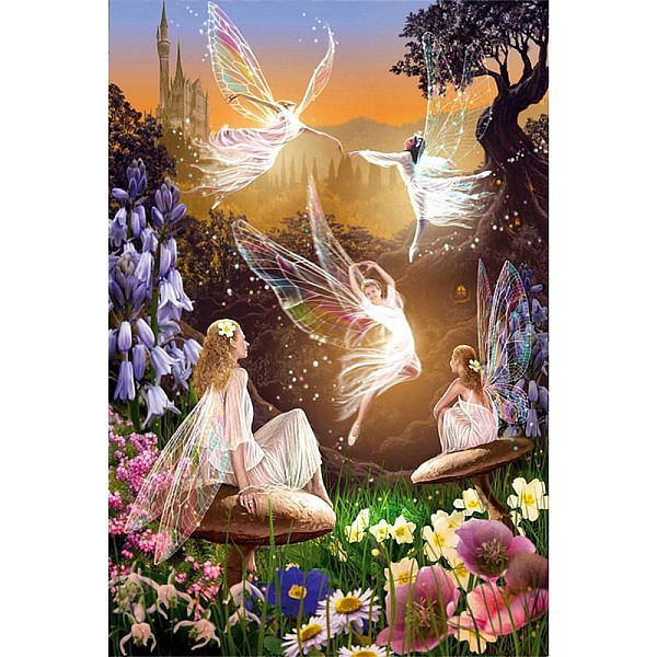 

PandaHall DIY Fairy Tale Theme Diamond Painting Kits, Including Canvas, Resin Rhinestones, Diamond Sticky Pen, Tray Plate and Glue Clay...