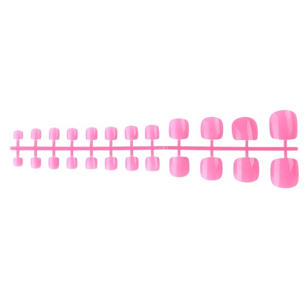 PandaHall Full Cover Fake Toenails Solid Color Plastic Feet Nails Artificial Toe Nail Tips, Practice Manicure Nail Art Tool, Hot Pink...